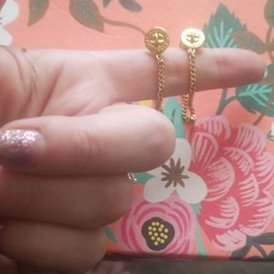 Marc by marc Jacobs gold dangly earrings